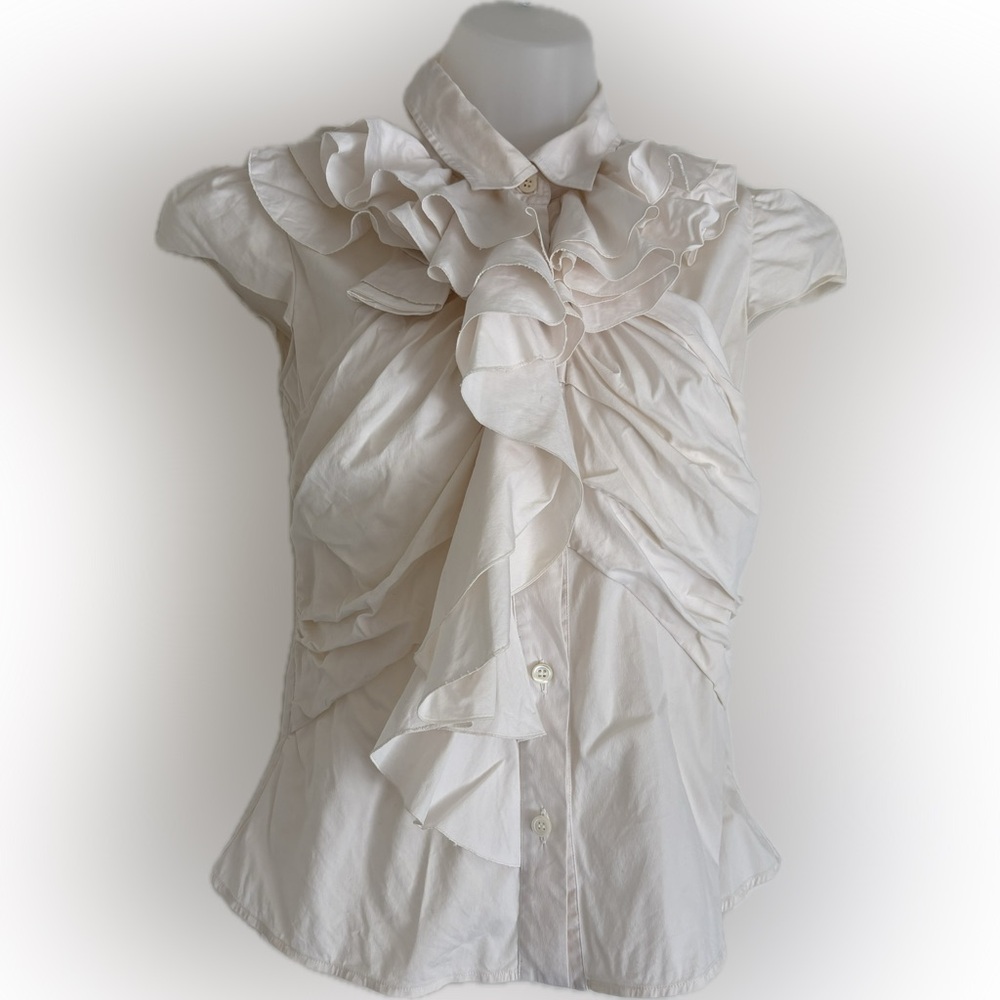 Early 2000s Prada cream blouse